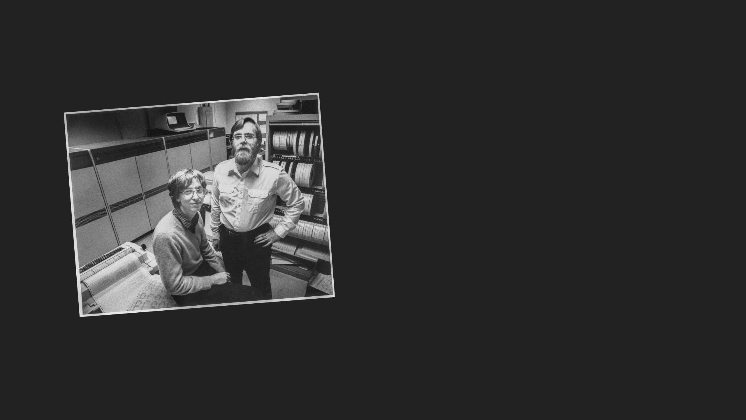 Three photographs of people who worked at Microsoft.