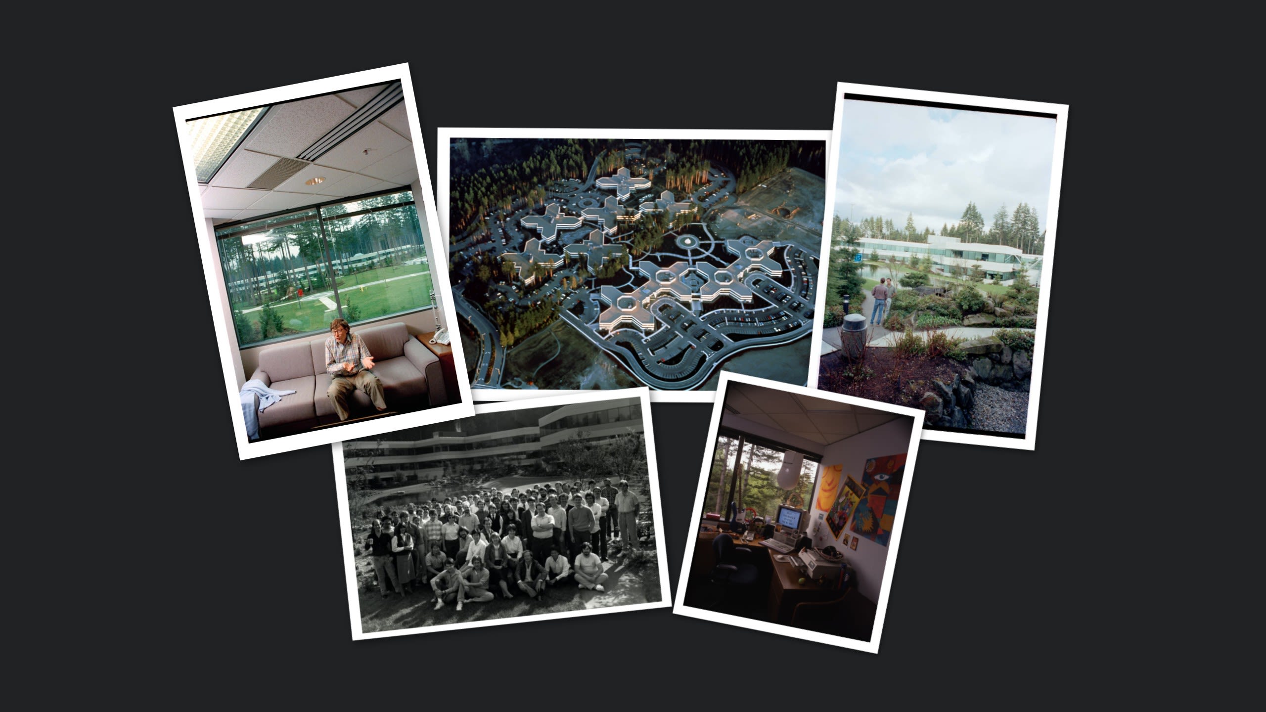 A collection of images of Microsoft's Redmond Campus.