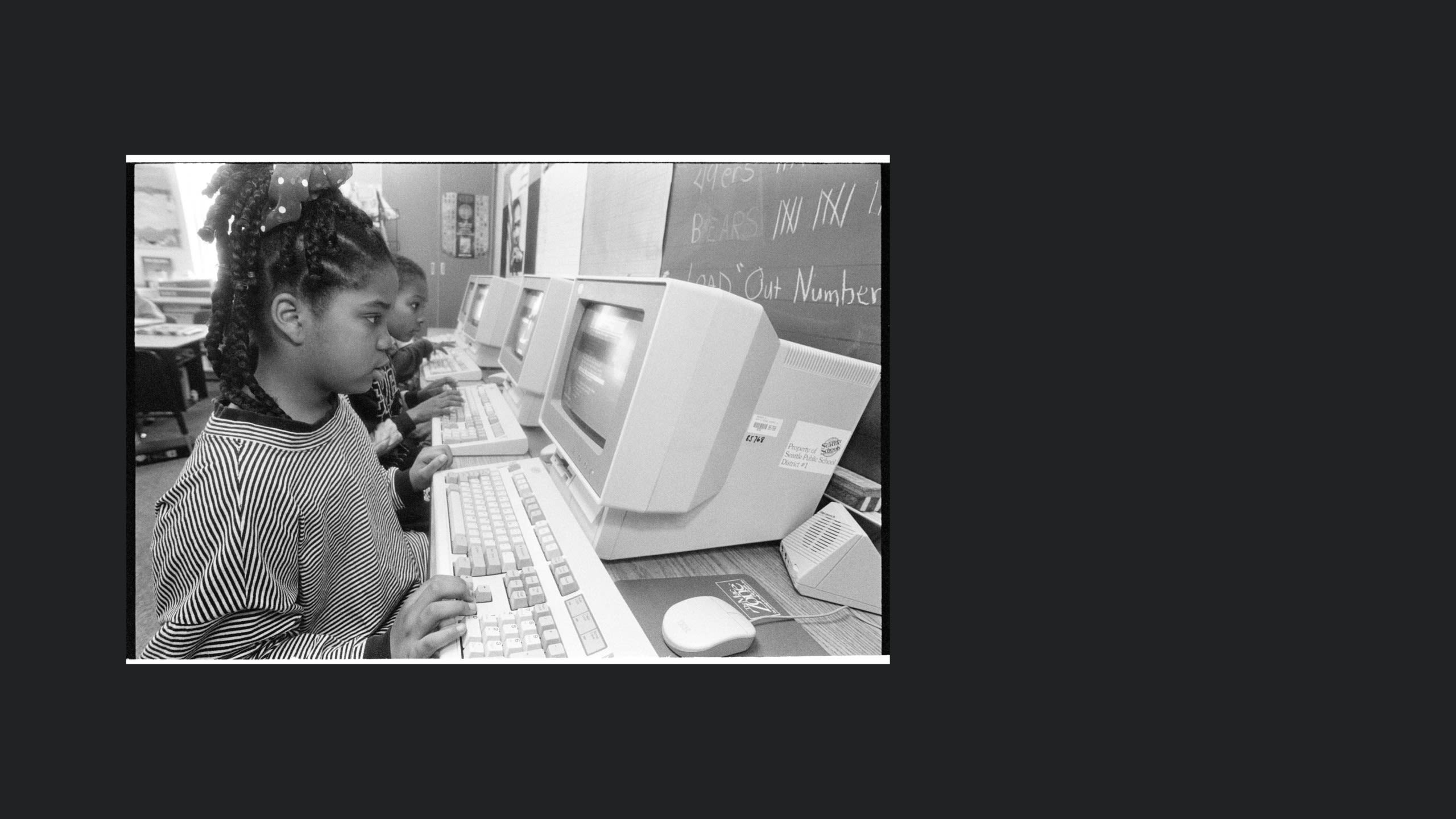 Kids in a computer lab.